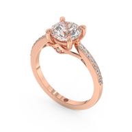 Rose gold - Central diamond 1.5 ct - view 1