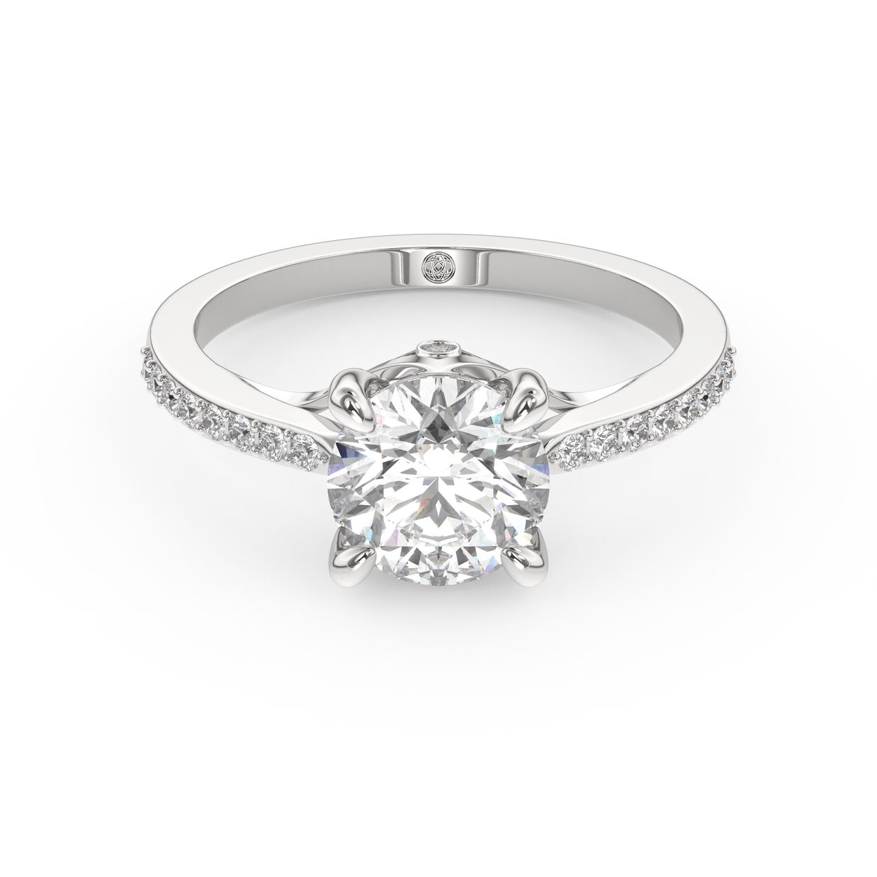 White gold - Central diamond 1.5 ct - view 2