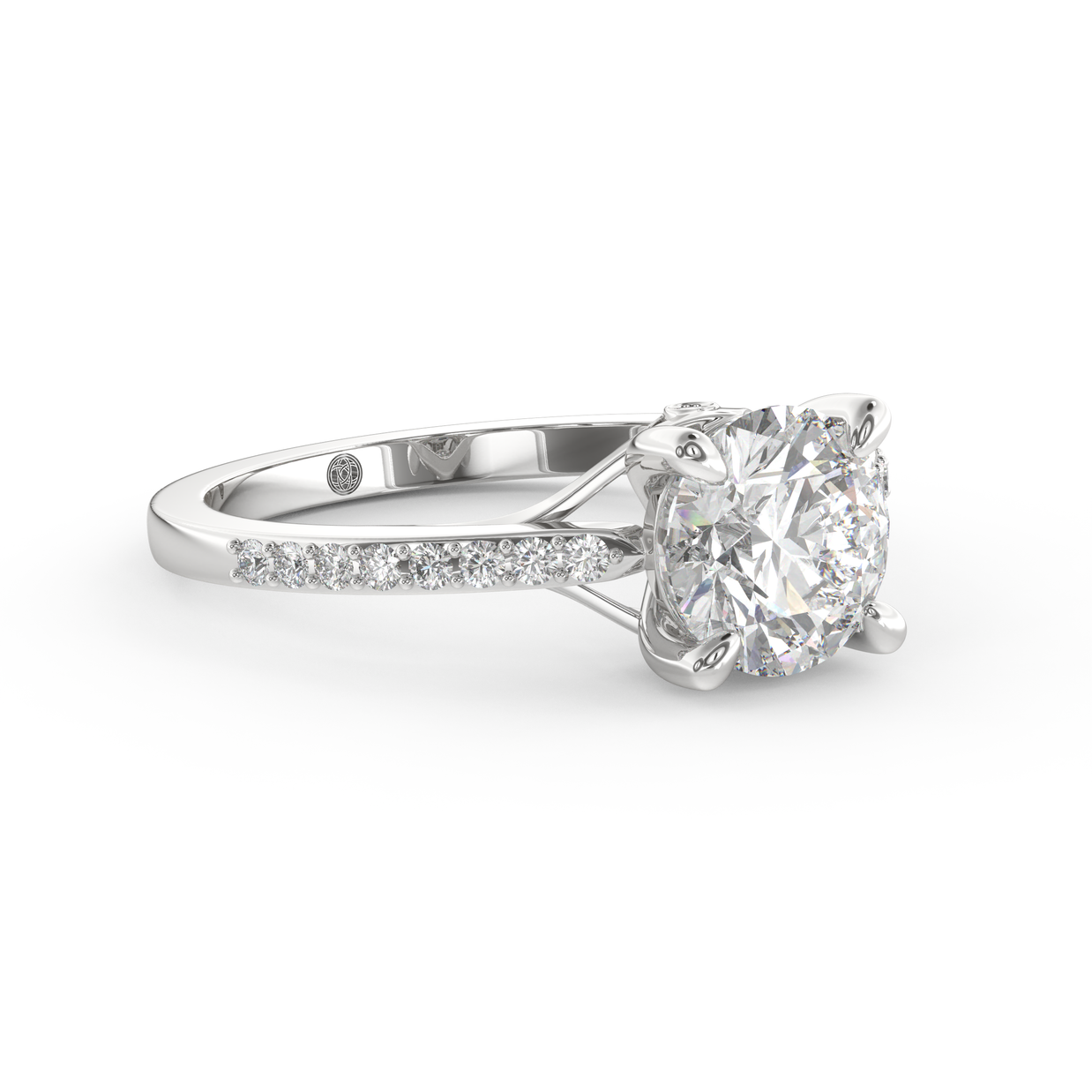 White gold - Central diamond 1.5 ct - view 3