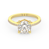 Yellow gold - Central diamond 2.0 ct - view 2