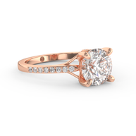 Rose gold - Central diamond 2.0 ct - view 3