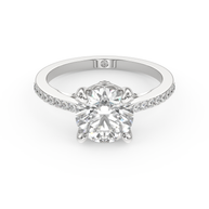 White gold - Central diamond 2.0 ct - view 2