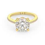Yellow gold - Central diamond 3.0 ct - view 2