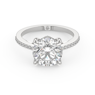 White gold - Central diamond 3.0 ct - view 2