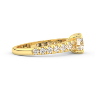 Yellow gold - Central diamond 1.0 ct - view 3