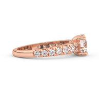 Rose gold - Central diamond 1.0 ct - view 3