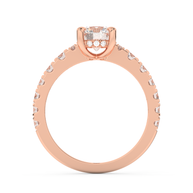 Rose gold - Central diamond 1.0 ct - view 6