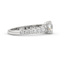 White gold - Central diamond 1.0 ct - view 3
