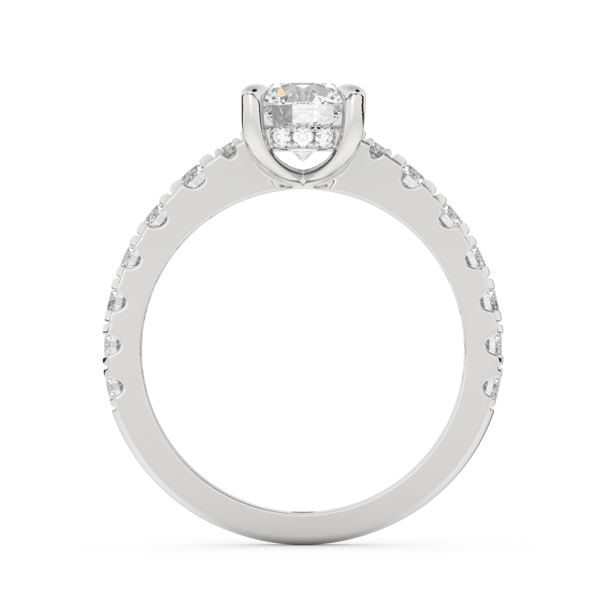 White gold - Central diamond 1.0 ct - view 6