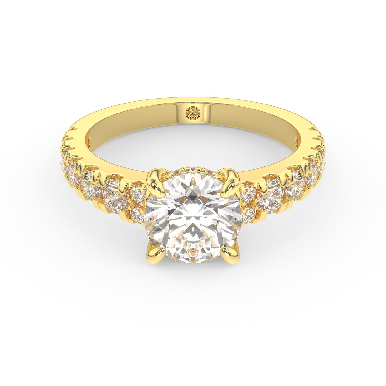 Yellow gold - Central diamond 1.5 ct - view 2