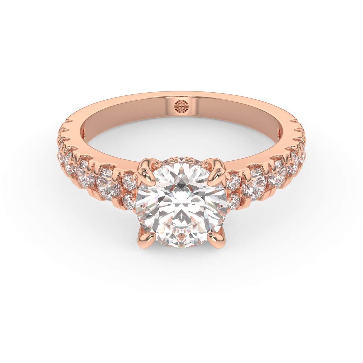 Rose gold - Central diamond 1.5 ct - view 2