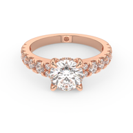 Rose gold - Central diamond 1.5 ct - view 2