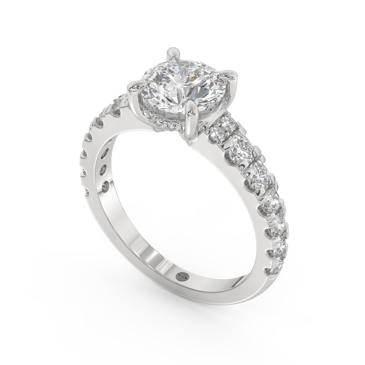 White gold - Central diamond 1.5 ct - view 1