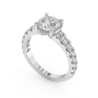 White gold - Central diamond 1.5 ct - view 1