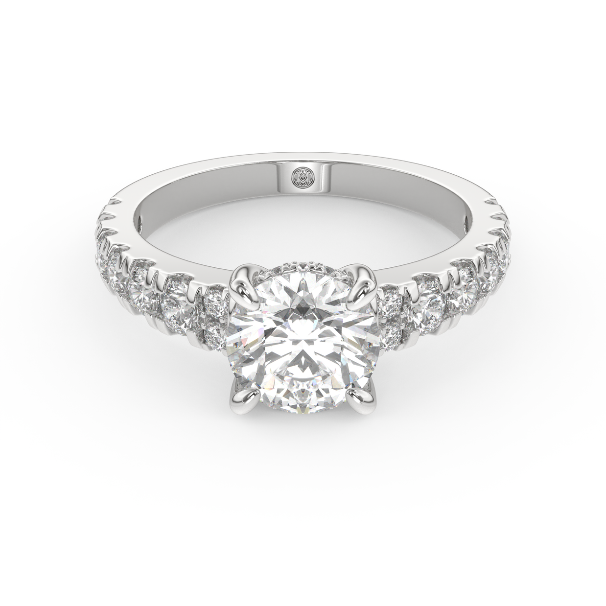 White gold - Central diamond 1.5 ct - view 2
