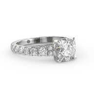 White gold - Central diamond 1.5 ct - view 3