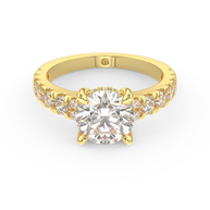 Yellow gold - Central diamond 2.0 ct - view 2