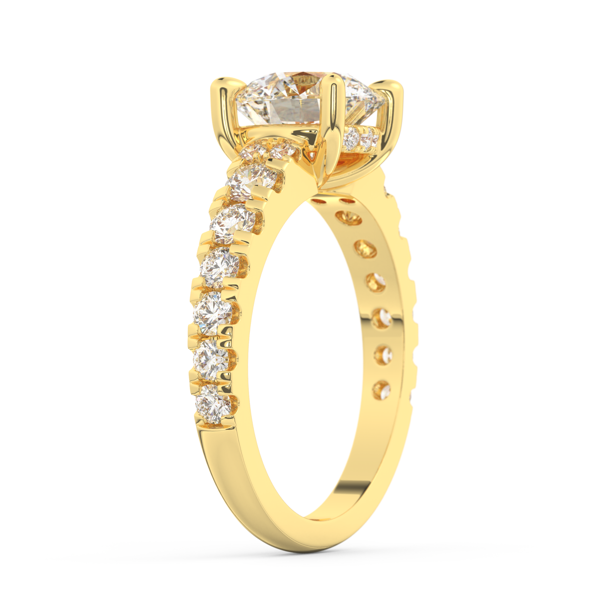 Tahoe Aurora Diamond Ring 1.0, 1.5, 2.0, 3.0 Ct, Gold 14K
