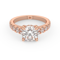 Rose gold - Central diamond 2.0 ct - view 2