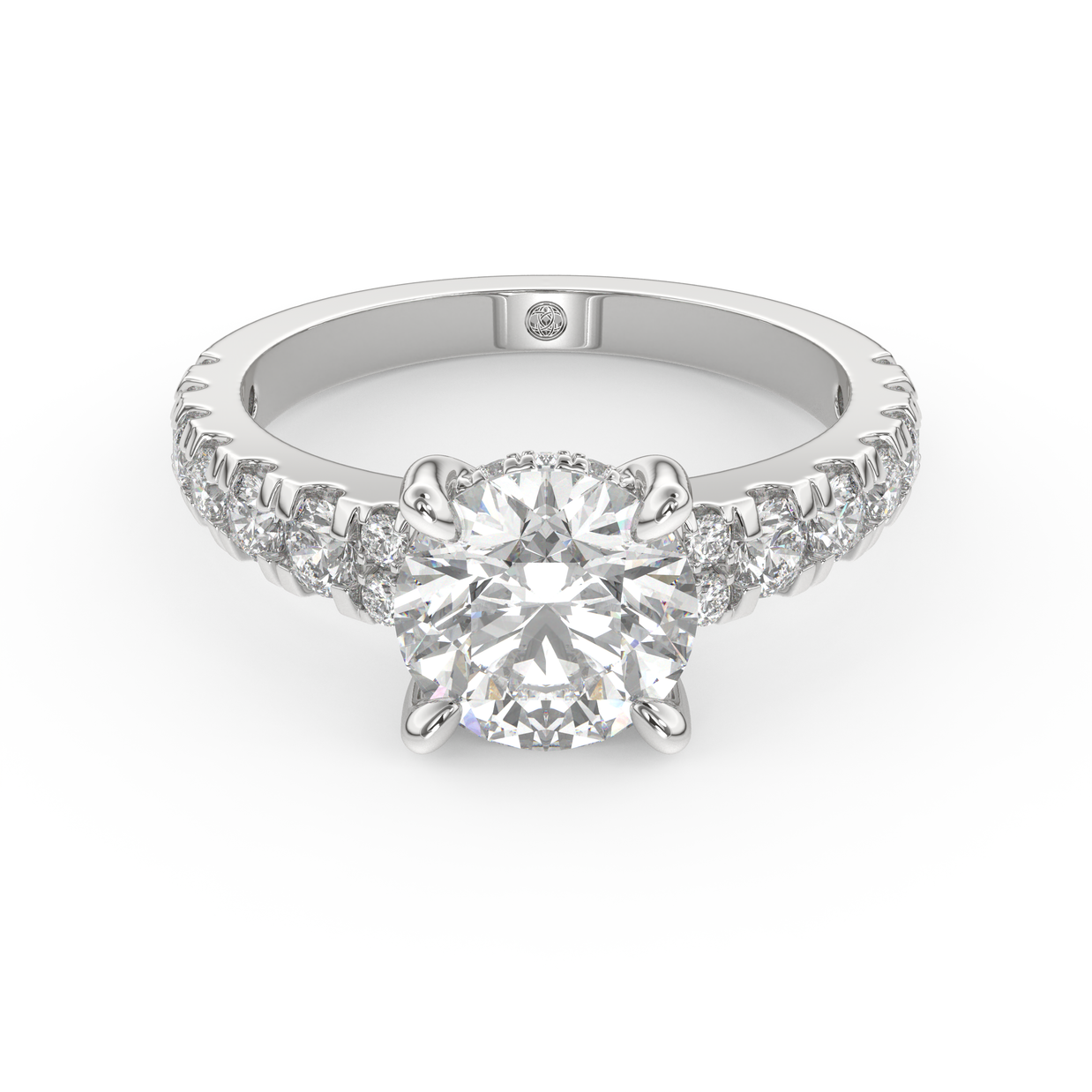 White gold - Central diamond 2.0 ct - view 2