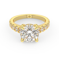 Yellow gold - Central diamond 3.0 ct - view 2