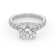 White gold - Central diamond 3.0 ct - view 2
