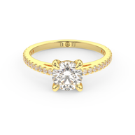 Yellow gold - Central diamond 1.0 ct - view 2