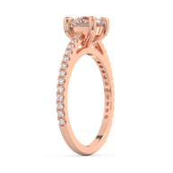 Rose gold - Central diamond 1.0 ct - view 5