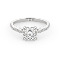 White gold - Central diamond 1.0 ct - view 2