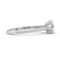 White gold - Central diamond 1.0 ct - view 3