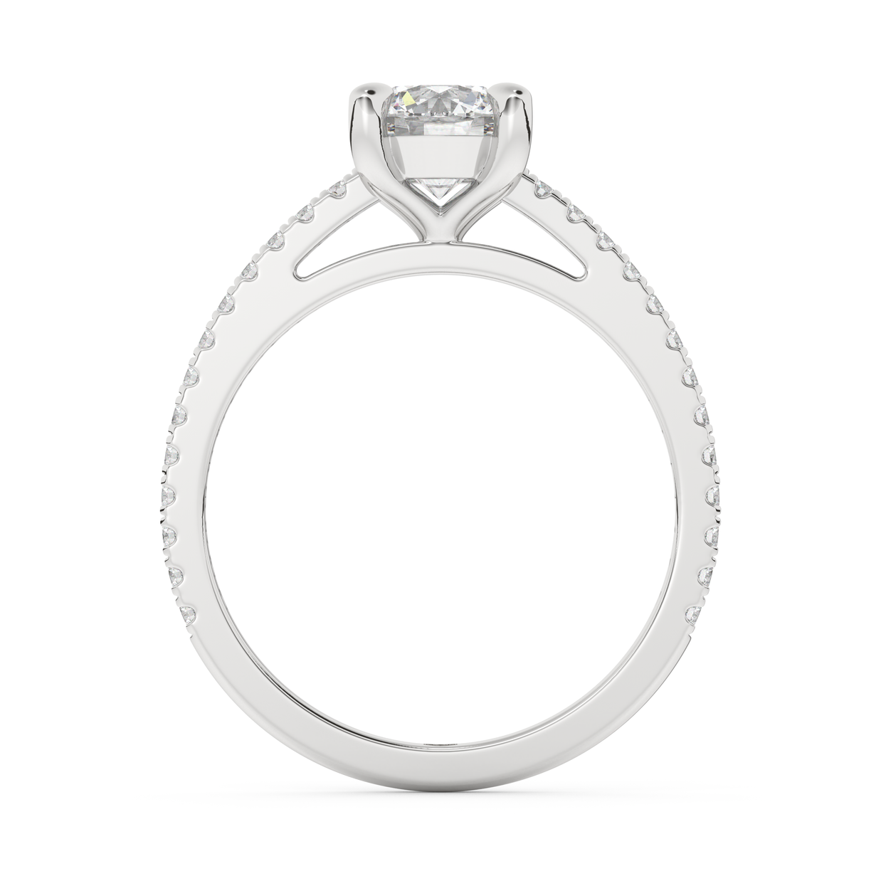 White gold - Central diamond 1.0 ct - view 6
