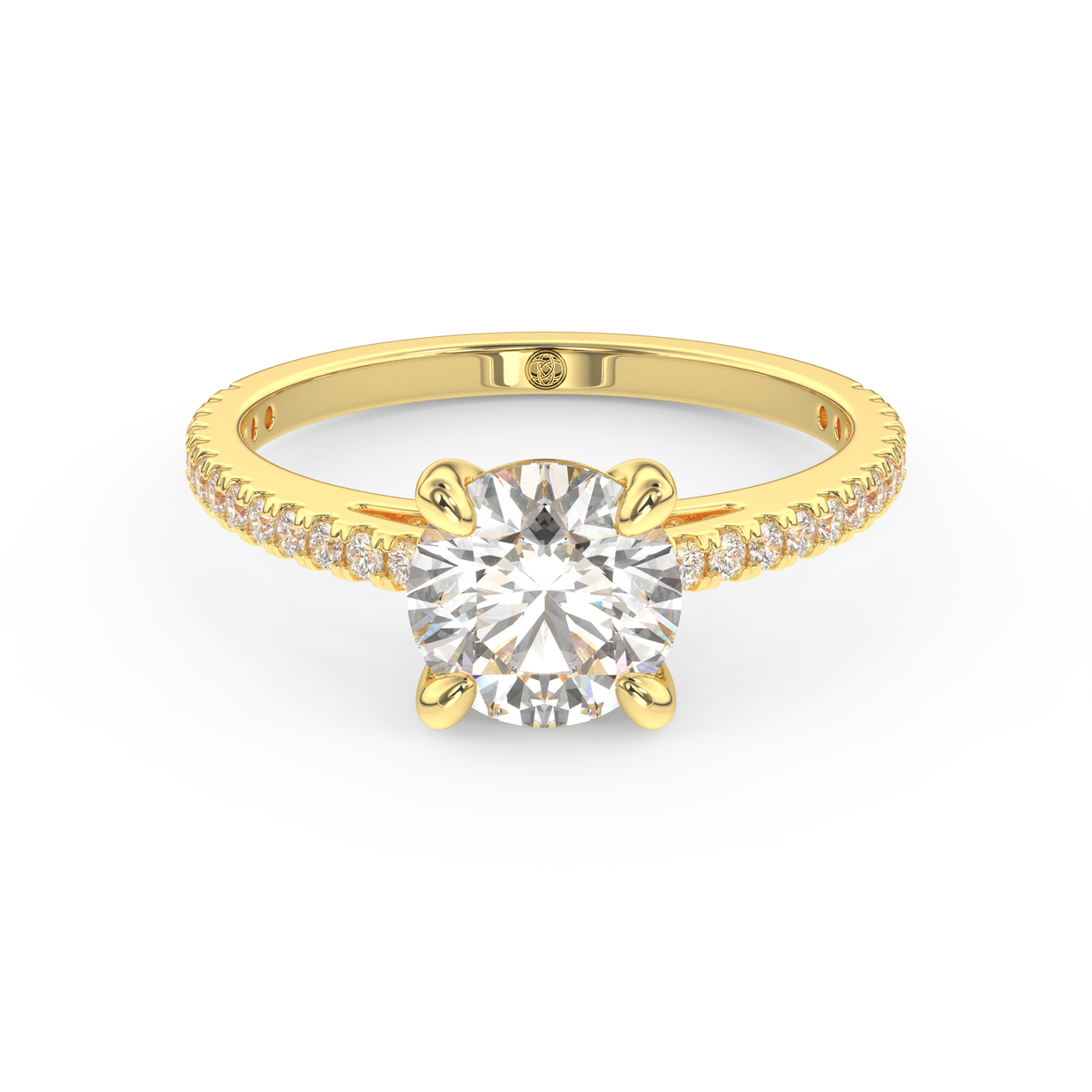 Yellow gold - Central diamond 1.5 ct - view 2