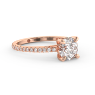 Rose gold - Central diamond 1.5 ct - view 3