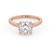 Rose gold - Central diamond 2.0 ct - view 2
