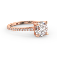 Rose gold - Central diamond 2.0 ct - view 3