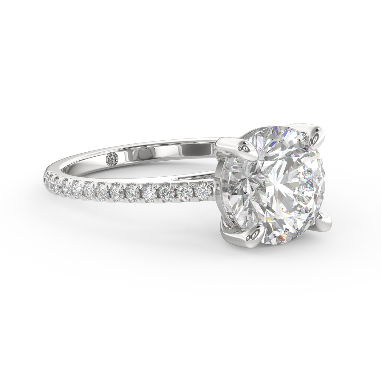 White gold - Central diamond 3.0 ct - view 3