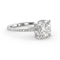 White gold - Central diamond 3.0 ct - view 3