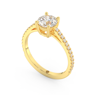Yellow gold - Central diamond 1.0 ct - view 1