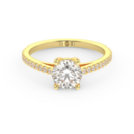 Yellow gold - Central diamond 1.0 ct - view 2