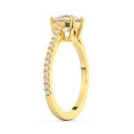 Yellow gold - Central diamond 1.0 ct - view 5