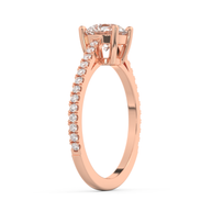 Rose gold - Central diamond 1.0 ct - view 5