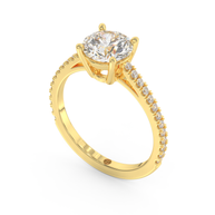Yellow gold - Central diamond 1.5 ct - view 1
