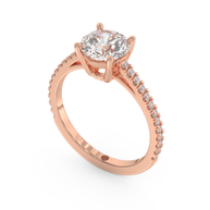 Rose gold - Central diamond 1.5 ct - view 1