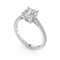 White gold - Central diamond 1.5 ct - view 1