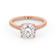 Rose gold - Central diamond 2.0 ct - view 2