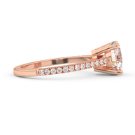 Rose gold - Central diamond 2.0 ct - view 3