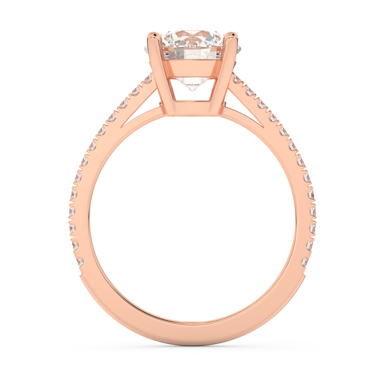 Rose gold - Central diamond 2.0 ct - view 6
