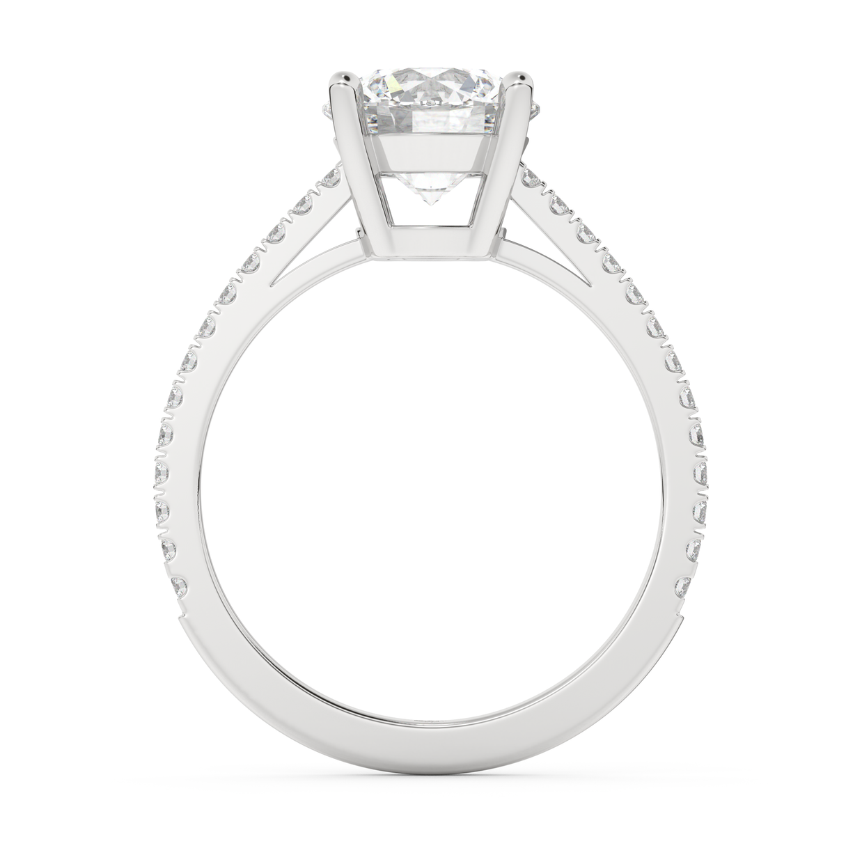 White gold - Central diamond 2.0 ct - view 6