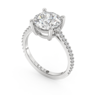 White gold - Central diamond 3.0 ct - view 1