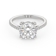White gold - Central diamond 3.0 ct - view 2